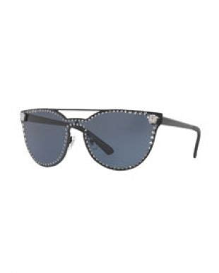 versace studded flat-top wrap sunglasses|Versace sunglasses diamonds.